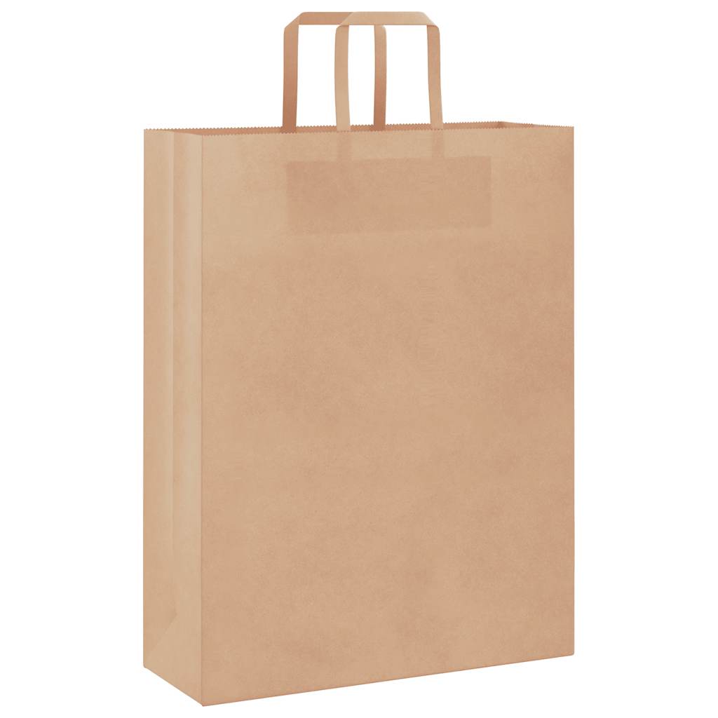 VidaXL sacs en papier 250 pcs avec poignées 32x12x42 cm marron