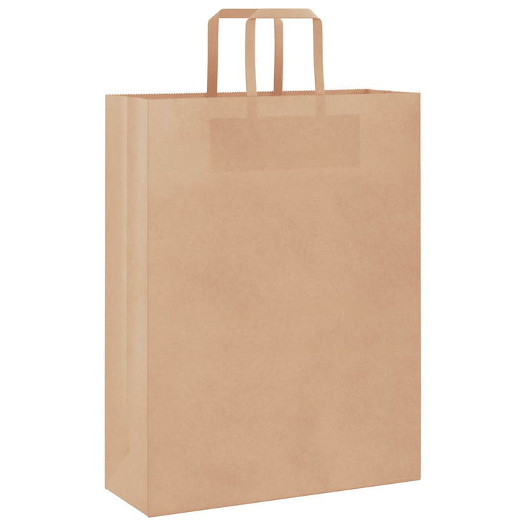 VidaXL sacs en papier 250 pcs avec poignées 32x12x42 cm marron