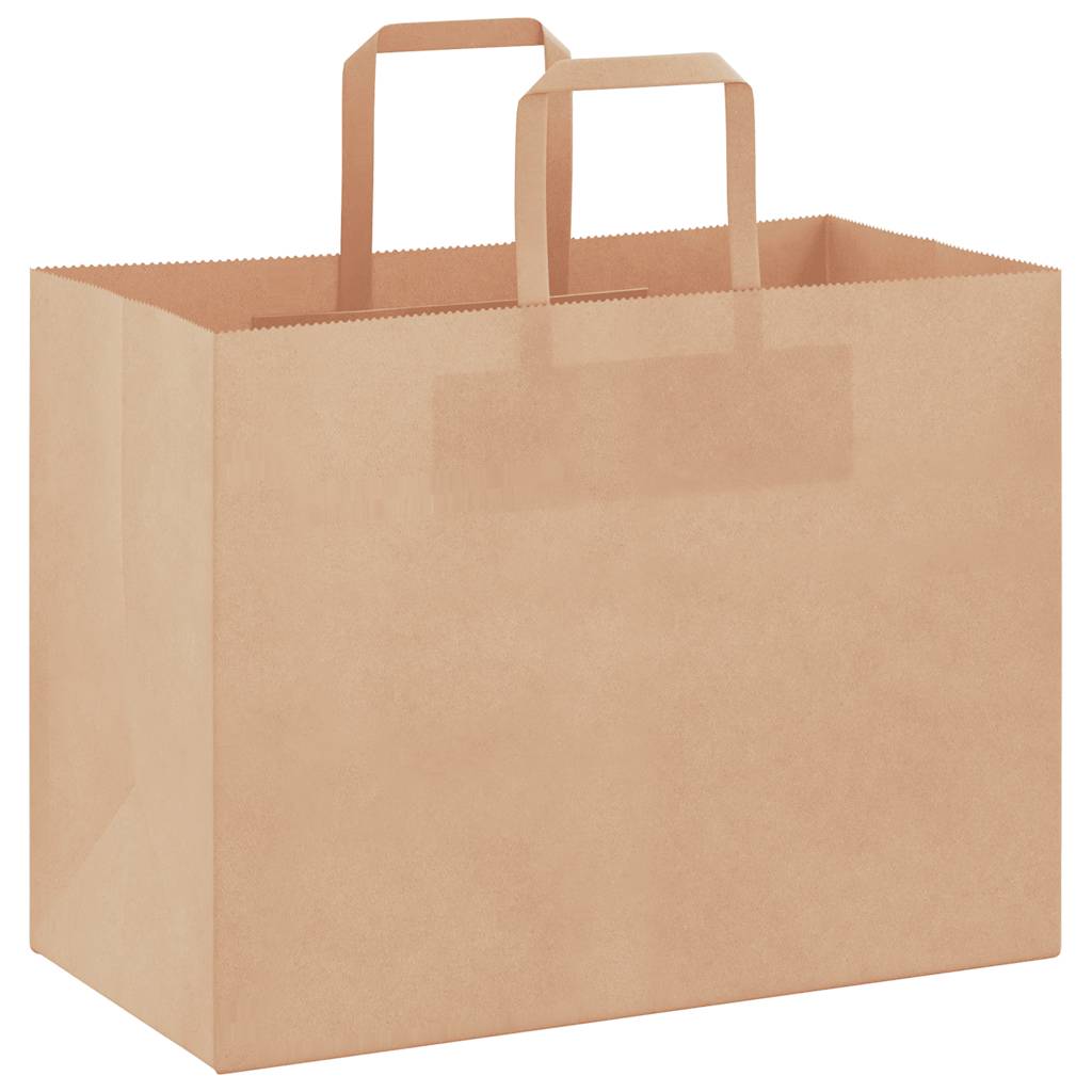 VidaXL sacs en papier 250 pcs avec poignées 32x17x25 cm marron