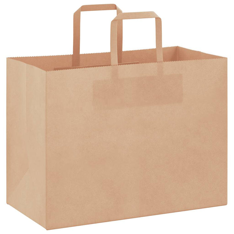 VidaXL sacs en papier 250 pcs avec poignées 32x17x25 cm marron