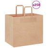 VidaXL sacs en papier 250 pcs avec poignées 32x22x28 cm marron