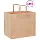 VidaXL sacs en papier 250 pcs avec poignées 32x22x28 cm marron