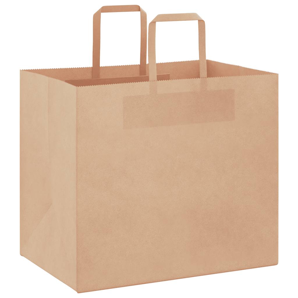 VidaXL sacs en papier 250 pcs avec poignées 32x22x28 cm marron