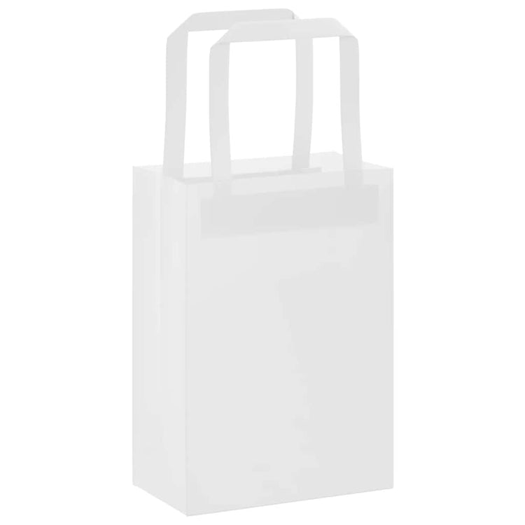 Vidaxxl sacs en papier 50 pcs avec poignées 15x8x21 cm blanc