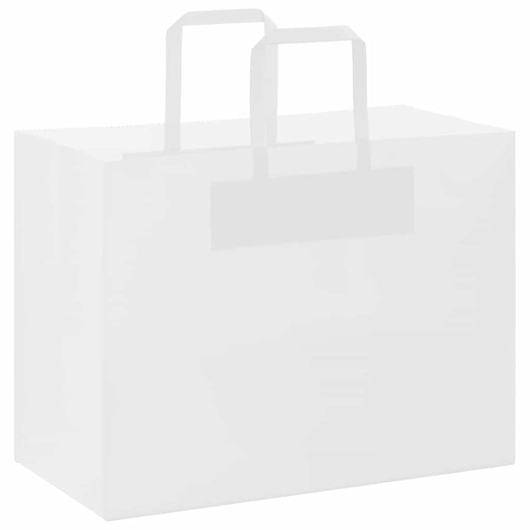 VidaXL sacs en papier 50 pcs avec poignées 32x17x25 cm blanc