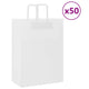 VidaXL sacs en papier 50 pcs avec poignées 32x17x44 cm blanc