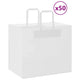 VidaXL sacs en papier 50 pcs avec poignées 32x22x28 cm blanc