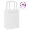 VidaXL sacs en papier 250 pcs avec poignées 15x8x21 cm blanc