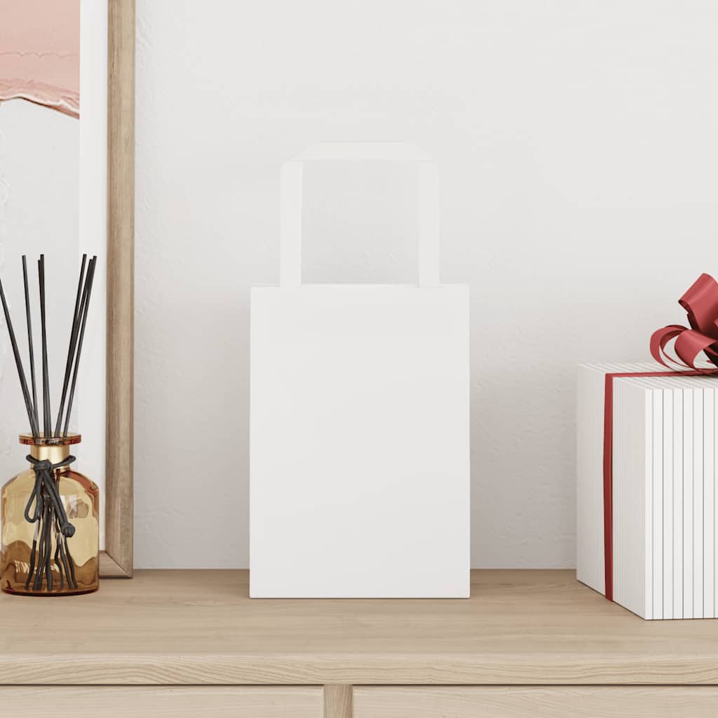 VidaXL sacs en papier 250 pcs avec poignées 15x8x21 cm blanc
