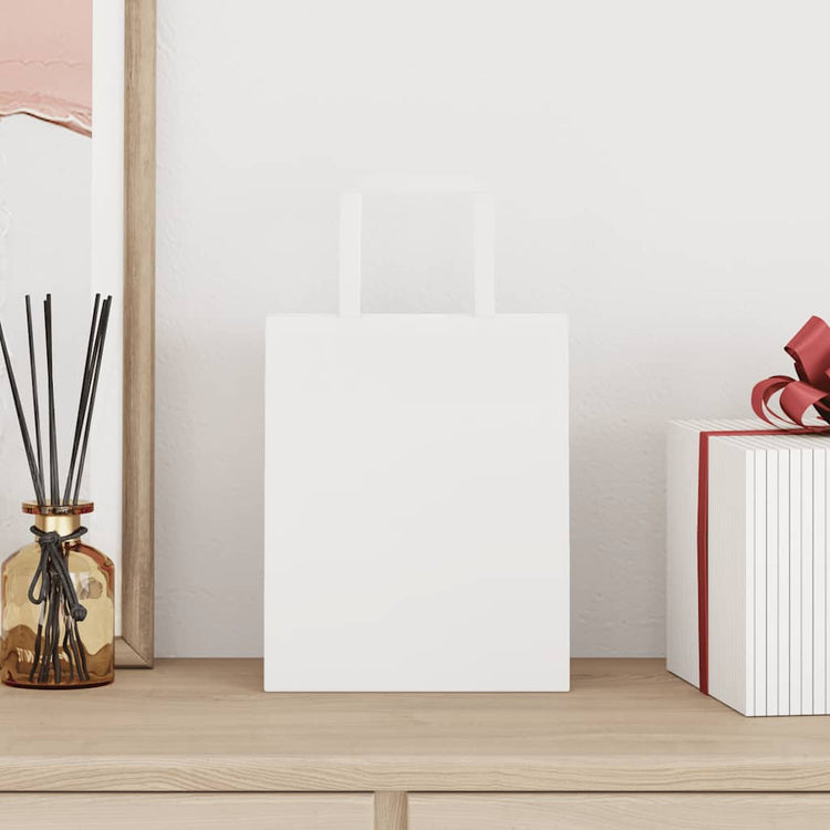 VidaXL sacs en papier 250 pcs avec poignées 18x8x22 cm blanc
