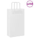 VidaXL sacs en papier 250 pcs avec poignées 21x11x36 cm blanc