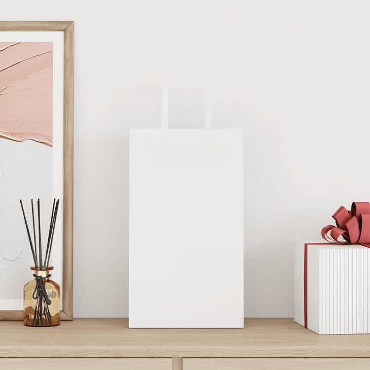 VidaXL sacs en papier 250 pcs avec poignées 21x11x36 cm blanc