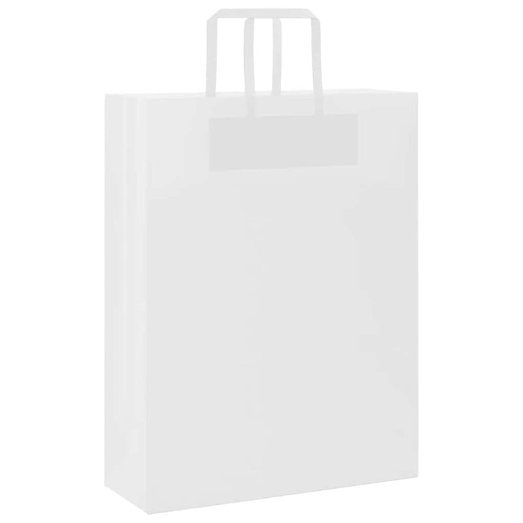 VidaXL sacs en papier 250 pcs avec poignées 32x12x42 cm blanc