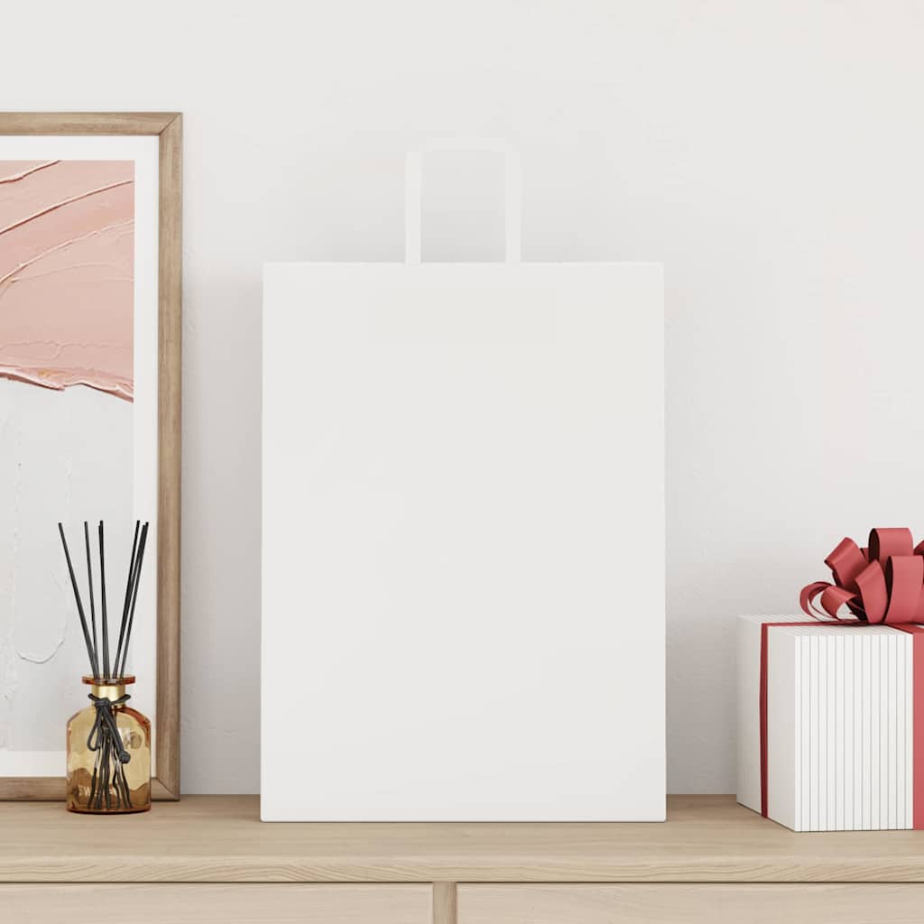 VidaXL sacs en papier 250 pcs avec poignées 32x17x44 cm blanc