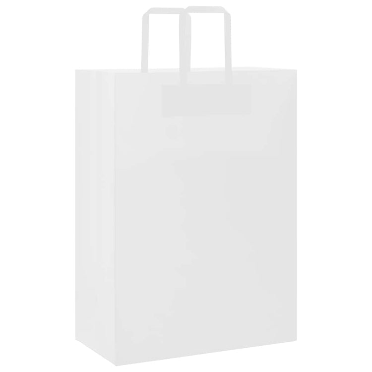 VidaXL sacs en papier 250 pcs avec poignées 32x17x44 cm blanc