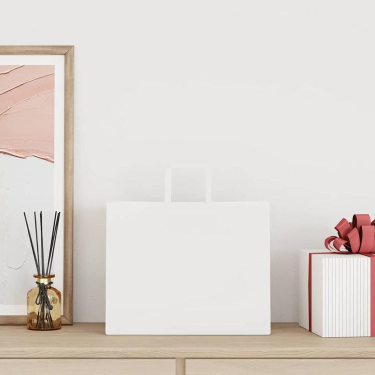 VidaXL sacs en papier 250 pcs avec poignées 32x22x24 cm blanc