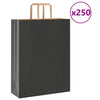 VidaXL sacs en papier 250 pcs avec poignées 32x12x42 cm noir