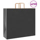 VidaXL sacs en papier 250 pcs avec poignées 54x15x49 cm noir