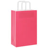 VidaXL sacs en papier 50 pcs avec poignées 21x11x31 cm rose