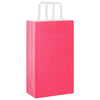 VidaXL sacs en papier 250 pcs avec poignées 21x11x36 cm rose