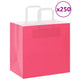 VidaXL sacs en papier 250 pcs avec poignées 26x17x25 cm rose