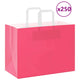 VidaXL sacs en papier 250 pcs avec poignées 32x17x25 cm rose