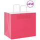VidaXL sacs en papier 250 pcs avec poignées 32x22x28 cm rose