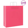 VidaXL sacs en papier 250 pcs avec poignées 45x17x48 cm rose