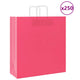 VidaXL sacs en papier 250 pcs avec poignées 45x17x48 cm rose