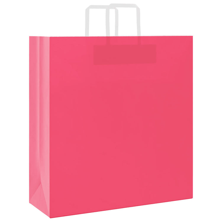 VidaXL sacs en papier 250 pcs avec poignées 45x17x48 cm rose