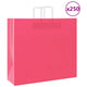 VidaXL sacs en papier 250 pcs avec poignées 54x15x49 cm rose