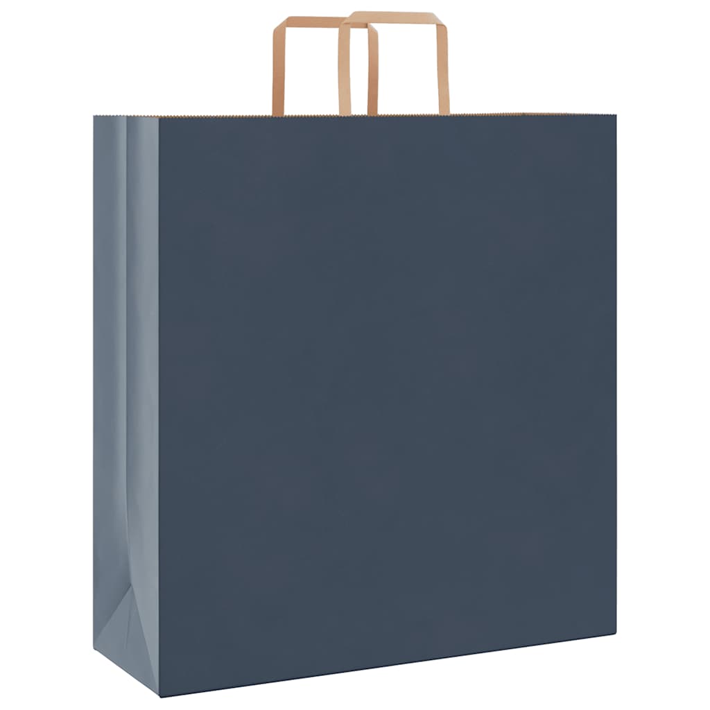 VidaXL sacs en papier 250 pcs avec poignées 45x17x48 cm bleu
