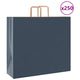 VidaXL sacs en papier 250 pcs avec poignées 54x15x49 cm bleu