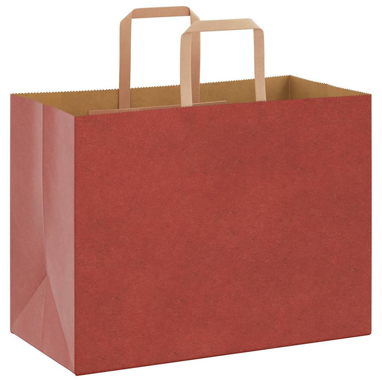 VidaXL sacs en papier 250 pcs avec poignées 32x17x25 cm rouge