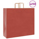 VidaXL sacs en papier 250 pcs avec poignées 54x15x49 cm rouge