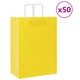 VidaXL sacs en papier 50 pcs avec poignées 32x17x44 cm jaune