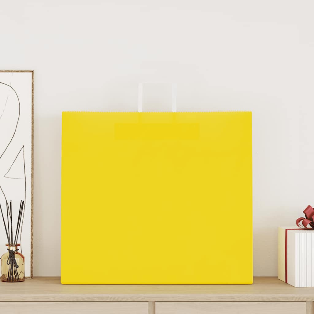 VidaXL sacs en papier 50 pcs avec poignées 54x15x49 cm jaune
