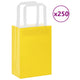 VidaXL sacs en papier 250 pcs avec poignées 15x8x21 cm jaune