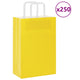 Vidaxxl sacs en papier 250 pcs avec poignées 21x11x31 cm jaune