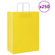 VidaXL sacs en papier 250 pcs avec poignées 32x17x44 cm jaune
