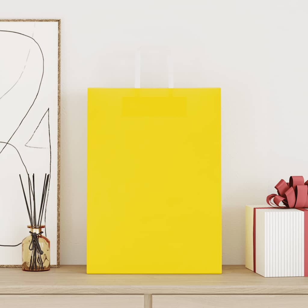 VidaXL sacs en papier 250 pcs avec poignées 32x17x44 cm jaune