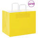 VidaXL sacs en papier 250 pcs avec poignées 32x22x24 cm jaune