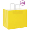 VidaXL sacs en papier 250 pcs avec poignées 32x22x28 cm jaune