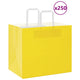 VidaXL sacs en papier 250 pcs avec poignées 32x22x28 cm jaune