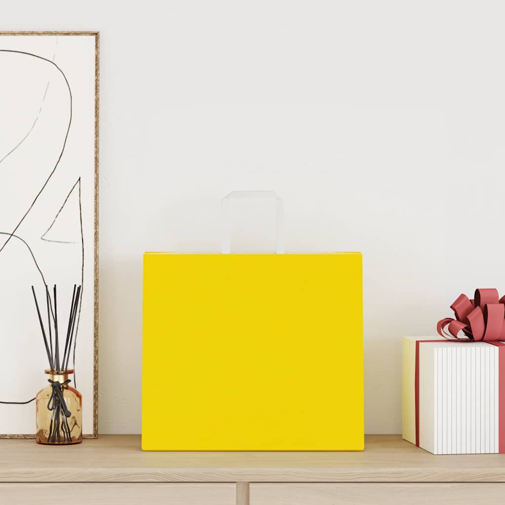 VidaXL sacs en papier 250 pcs avec poignées 32x22x28 cm jaune