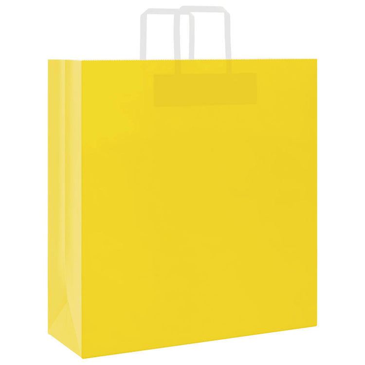 VidaXL sacs en papier 250 pcs avec poignées 45x17x48 cm jaune