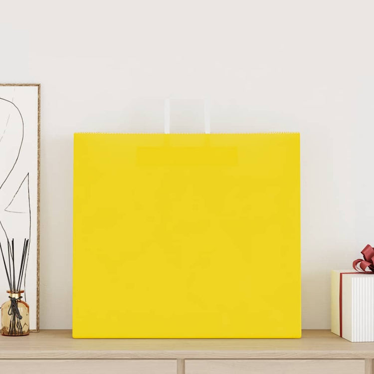 VidaXL sacs en papier 250 pcs avec poignées 54x15x49 cm jaune