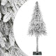 Vidaxx sapin de Noël artificiel blanc 76 x 76 x 180 cm polyéthylène et métal