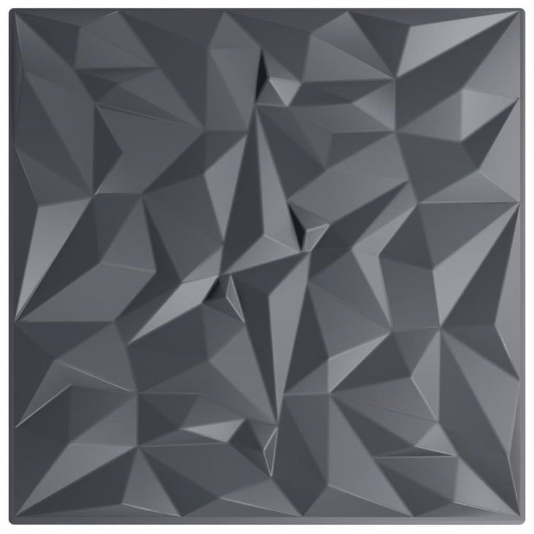 Vidaxl 48 Panneaux muraux St Amethiste 12 m² 50x50 cm gris XPS