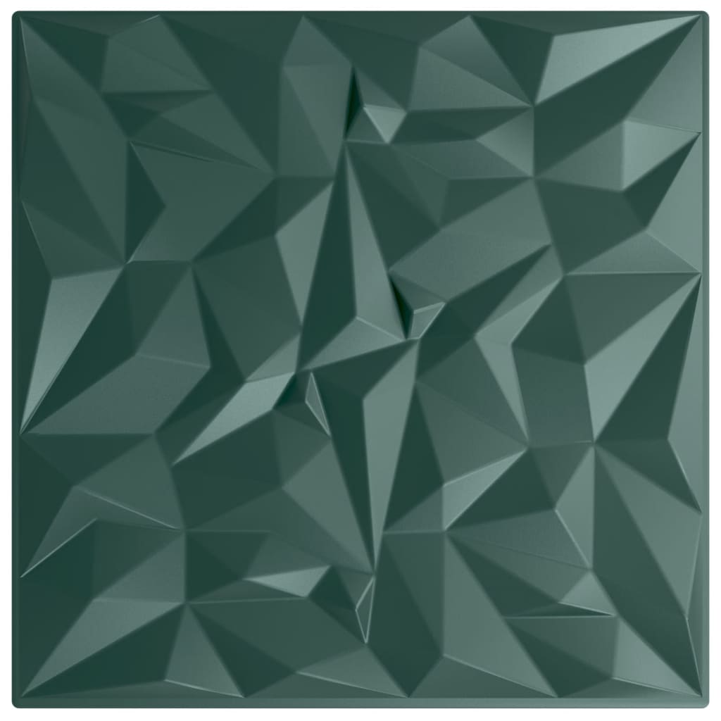 Vidaxl 48 Panneaux muraux St Amethiste 12 m² 50x50 cm xps vert